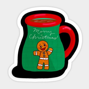 Gingerbread Man Mug Sticker